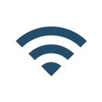 Wi-Fi symbol for wireless internet connection