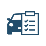 Gear and clipboard icon representing settings.