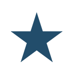 Blue star silhouette icon